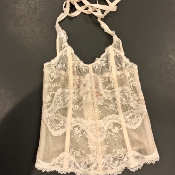 VS Dream Angels Lace & Dot Mesh Bustier Corset - Picture 4 of 4